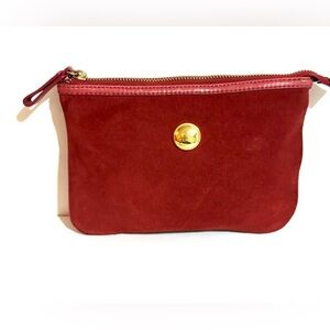 GF FERRE Elegant Red Suede Clutch